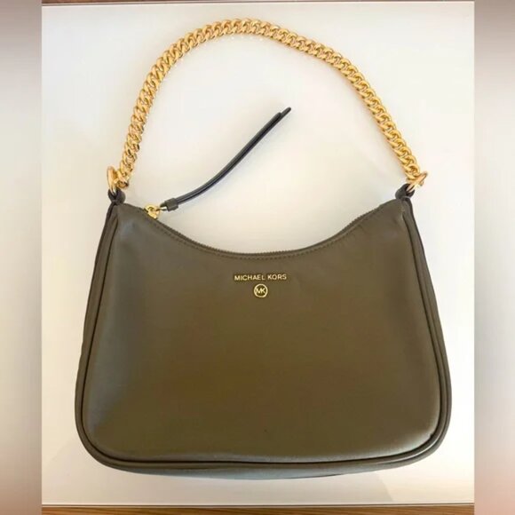 Michael Kors Jet Set Charm Chain Nylon Crossbody/Pouchette Shoulder Bag - Picture 4 of 8